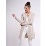 Nádherný pletený kardigan HARIETT béžový – Zboží Dáma