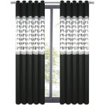 Fliying Dekorační závěs Amálie 145x250 cm-černá/bílá (cena za 1 kus) – Zboží Dáma