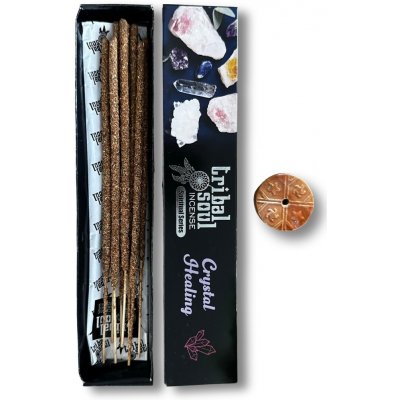 Tribal Soul Spirituální vonné tyčinky Očista krystalů 10 ks + stojan – Zboží Dáma