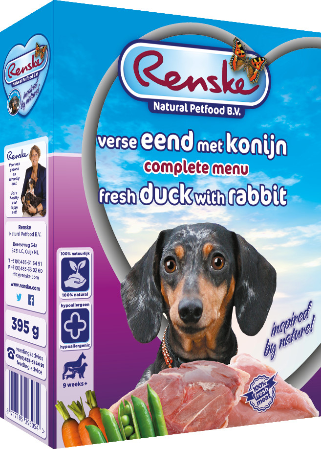 Renske Fresh Menu Adult Duck Rabbit and Rice 395 g