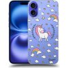 Pouzdro a kryt na mobilní telefon Apple Picasee silikonový průhledný obal pro Apple iPhone 16 Plus - Unicorn star heaven