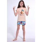 Cornette pyžamo dívčí Travel 2 broskvová – Sleviste.cz