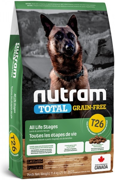 T26 Nutram Total Grain Free Lamb Legumes Dog 3 x 11,4 kg