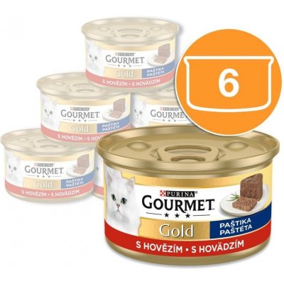 Gourmet Gold s hovězím masem 6 x 85 g – Zboží Mobilmania