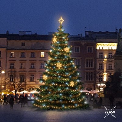 DECOLED LED světelná sada na vánoční stromy vysoké 9-11 m teplá bílá s Flash dekory EFD05W – Zboží Dáma