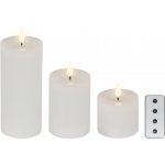 Sada 3 LED svíček Lumineo, bílé, Kaemingk – Hledejceny.cz