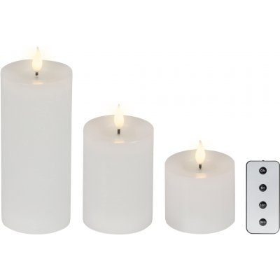 Sada 3 LED svíček Lumineo, bílé, Kaemingk – Hledejceny.cz