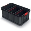 Kufr a organizér na nářadí Kistenberg Modular Solution Box organizér s přepážkou 52 x 32,9 x 21 cm černý KMS553520S-S411