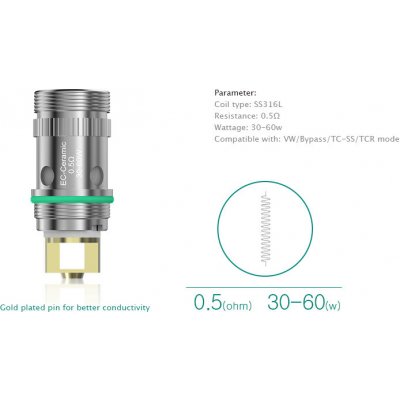Eleaf EC-Ceramic žhavící hlava 0,5ohm – Hledejceny.cz
