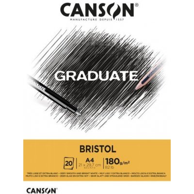 Graduate Bristol lepený skicák A4 180g 20 archů Canson – Sleviste.cz