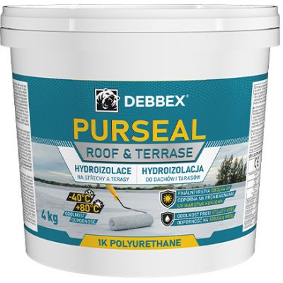 Den Braven Hydroizolace na střechy a terasy PURSEAL 4 kg kbelík bílá – Zboží Mobilmania