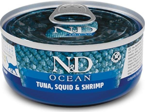 Farmina Pet Foods N&D CAT OCEAN Adult Sea Bass & Squid & Shrimps 80 g