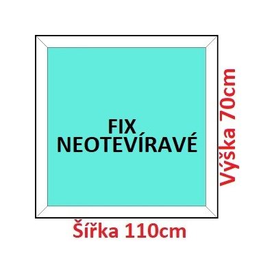Soft Plastové okno 110x70 cm FIX neotevíravé – Zbozi.Blesk.cz