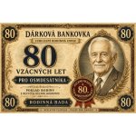 Bezvadary.cz | Dárková bankovka pro osmdesátníka k narozeninámA3 42x30cm db13 – Hledejceny.cz