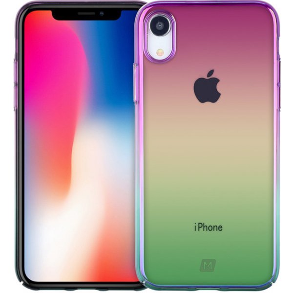 Pouzdro a kryt na mobilní telefon Pouzdro MOMAX Apple iPhone Xr - plastové - duhové