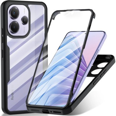 Techsuit ColorVerse 360 ​​Series pouzdro + ochrana displeje pro Xiaomi Redmi Note 14 5G – černé Black – Zboží Živě