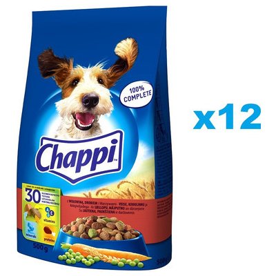 Chappi Adult s hovězím masem 12 x 500 g