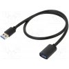 usb kabel Baseus B00631103111-01 USB 3.0, USB A zásuvka, USB A vidlce, 0,5m, černý