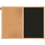 Velkoobchodplus Kombinovaná tabule Memobe DUO, 90 x 60 cm,dřevěný rám – Sleviste.cz