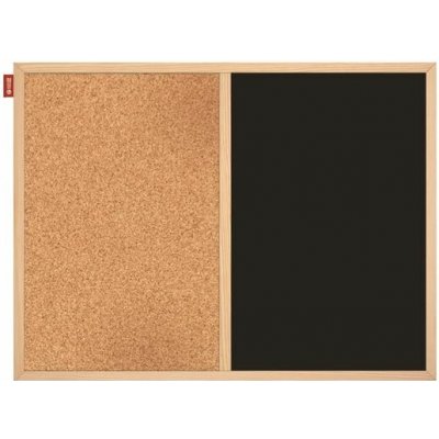 Velkoobchodplus Kombinovaná tabule Memobe DUO, 90 x 60 cm,dřevěný rám – Sleviste.cz