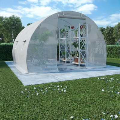 vidaXL 45749 Skleník s ocelovou konstrukcí 9 m² 300 x 300 x 200 cm – Zboží Dáma