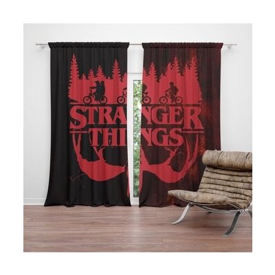 Sablio Závěs Stranger Things Red: 2ks 140x250cm – Hledejceny.cz