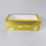 Cake star vánoční krabice zlato-bílá s laminací L 40x20x13cm – Zboží Dáma