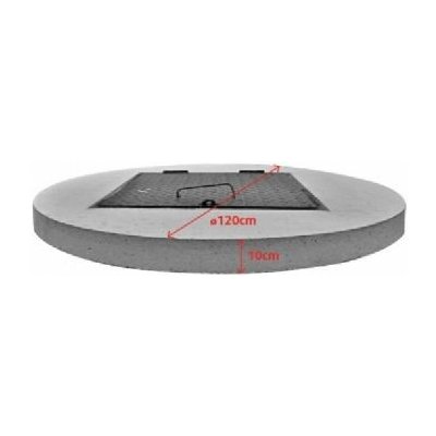 Betonový poklop 1200/80mm (ocel. poklop 600x600mm) – Zboží Dáma