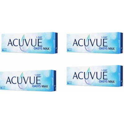 Johnson & Johnson ACUVUE OASYS MAX 1-Day výhodné balení 4 x 30 čoček – Hledejceny.cz