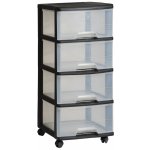 Curver regálek se šuplíky černý 4x20l 06771-146 – Zboží Mobilmania