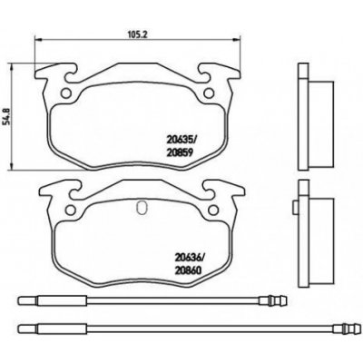 BREMBO Sada brzdových doštiček P61 029