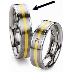 SILVEGO Ocelový prsten snubní pro muže RC2042-M