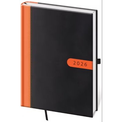 HELMA 365 Bora DBO423-2-26 A5 týdenní 2026 černo/oranžová – Zboží Živě