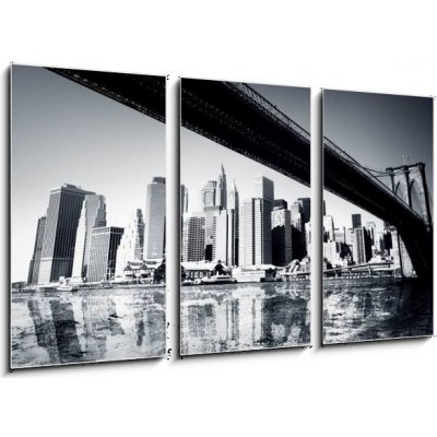 Obraz 3D třídílný - 90 x 50 cm - New York Amerika architektura arkýř – Zboží Mobilmania
