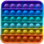 Push game Antistresová hra čtverec duhový – Zboží Mobilmania