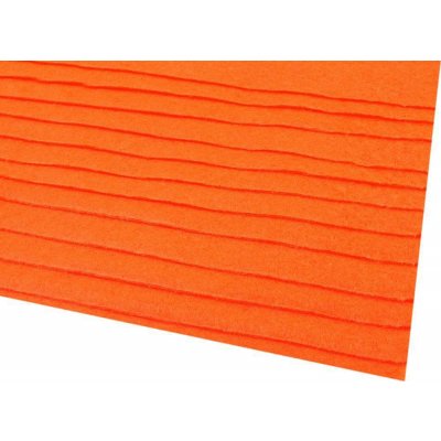 Látková dekorativní plsť / filc 20x30 cm, 2 ks 16 (F59) oranžová reflexní