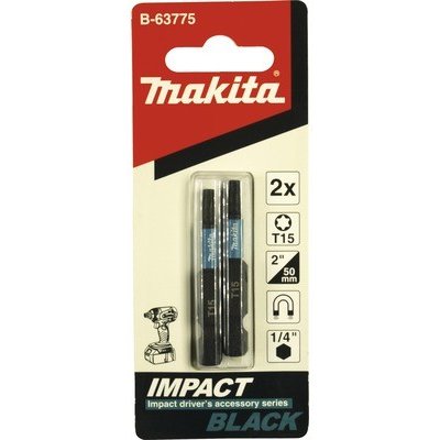 MAKITA torzní bit 1/4" Impact Black T15, 50mm 2 ks – Zboží Mobilmania