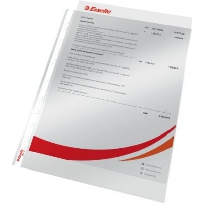 Esselte Plastové kapsy Standard A4, GC, 75 mic, box 100 ks, 56113 – Zboží Živě