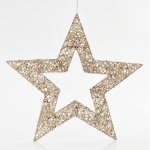 Eurolamp hvězda zlatá s glitry 45 cm – Hledejceny.cz