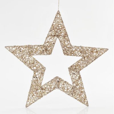 Eurolamp hvězda zlatá s glitry 45 cm – Hledejceny.cz