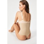 Astratex Stahovací tanga Laser cut Exclusive s vysokým pasem béžová – Sleviste.cz