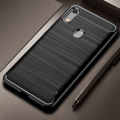 Pouzdro SES Ochranný silikonový karbon Huawei Y6S - černé