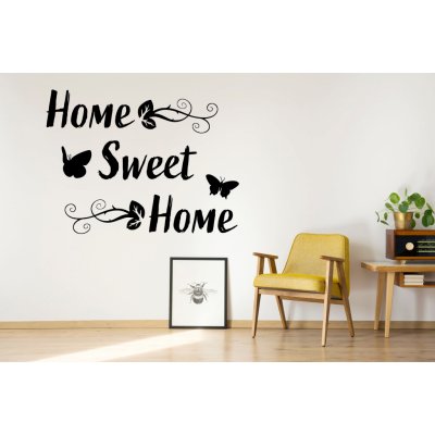 Lepy.cz Samolepka na zeď Sweet Home, rozměry 35x26cm Černá – Zbozi.Blesk.cz