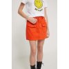 Dámská sukně Desigual mini pouzdrová 24SWFD05 oranžová