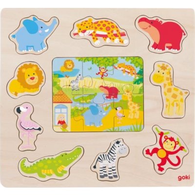 Goki vkládačka + Puzzle Zvířátka ze ZOO – Zbozi.Blesk.cz