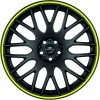 Alu kolo, lité kolo Barracuda Karizzma 9x20 5x120 ET27 matt black trim yellow