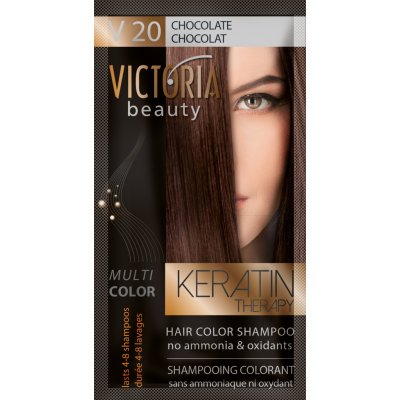 Victoria Beauty Keratin Therapy tónovací šampón na vlasy V 20 Chocolate 4-8 umytí