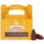 Shrinivas Satya Vonné kužely tekoucí dým Sandalwood 24 ks – Zboží Dáma