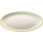 Talíř Omada SANALIVING Dinner Plate 24xh1,5cm Barva: bílá/zelená – Zboží Dáma