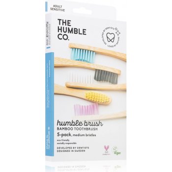 The Humble Brush Adult bambusový zubní kartáček medium 5 ks